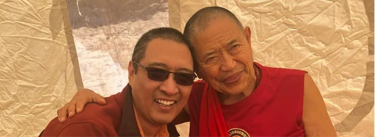 Khenpo Yeshi with HE Garchen Rinpoche